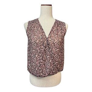 Banana Republic Womens Print Wrap-Effect Tank~Size XXS~Paisley Print ~ L10 07